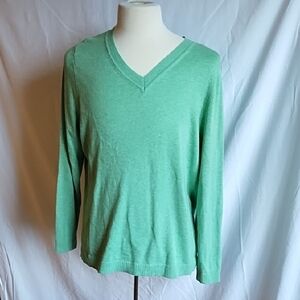 Croft & Barrow light green V-neck Sweater size 1X